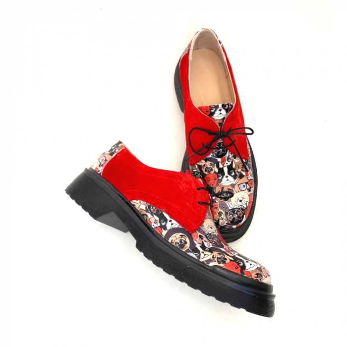Pantofi din piele cu imprimeu multicolor Red Dogs Clara [2]