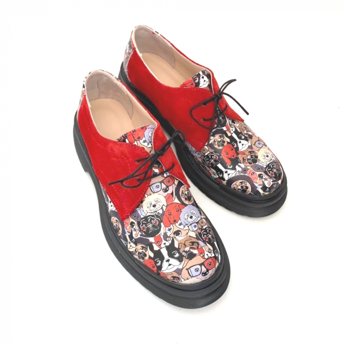Pantofi din piele cu imprimeu multicolor Red Dogs Clara [4]