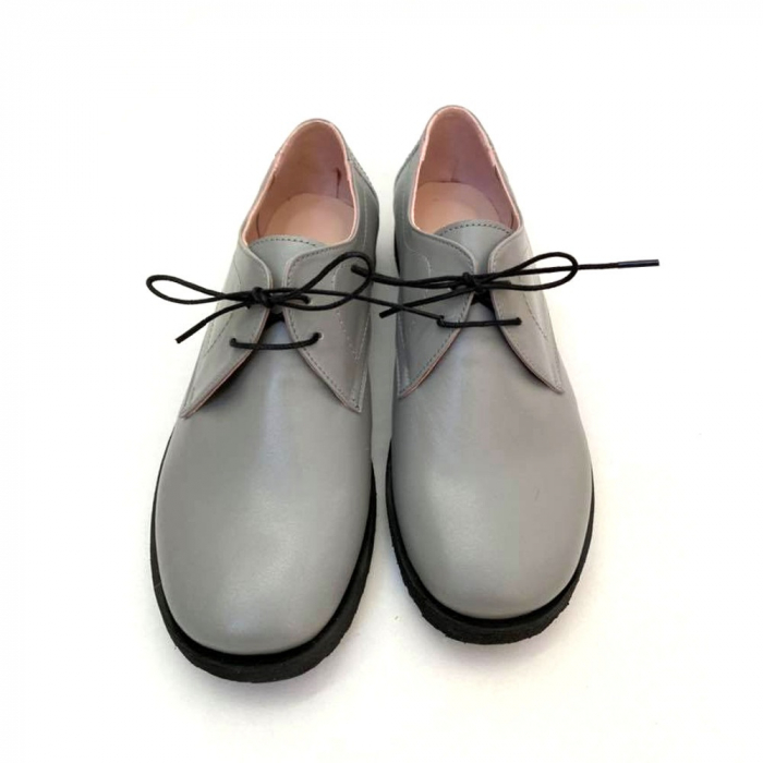 Pantofi din piele naturala Oxford Pax Gri [3]