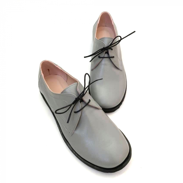 Pantofi din piele naturala Oxford Pax Gri [4]