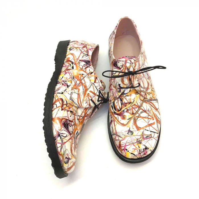 Pantofi din piele naturala Oxford Pax Multicolor [2]