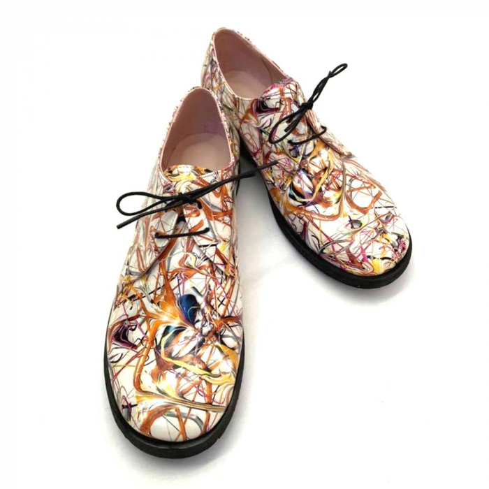 Pantofi din piele naturala Oxford Pax Multicolor [3]