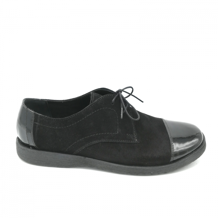 Pantofi din piele Oxford Pam Black [1]