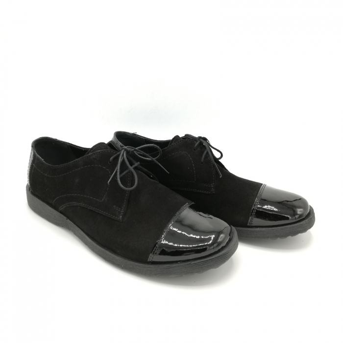 Pantofi din piele Oxford Pam Black [3]