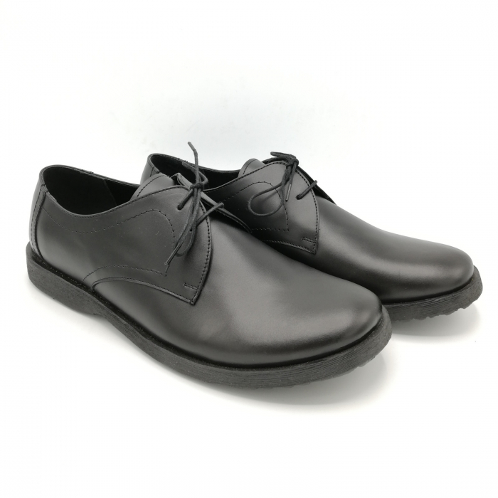 Pantofi din piele Oxford Pax Black [3]