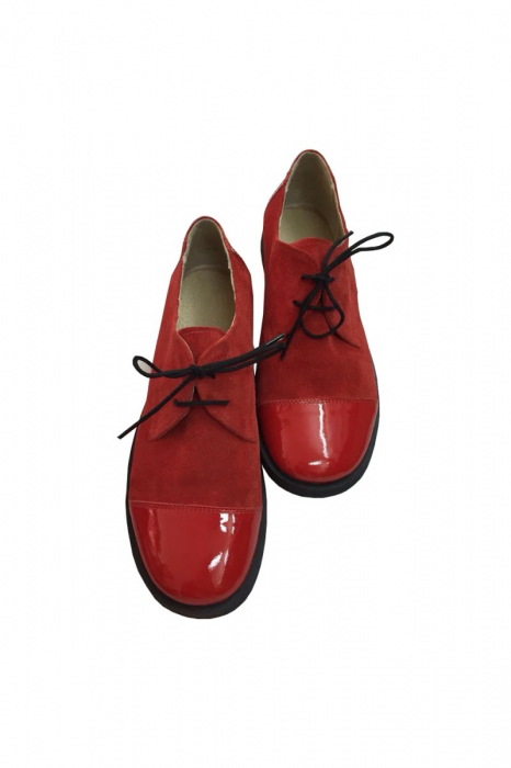 Pantofi din piele Oxford Pam Red [3]