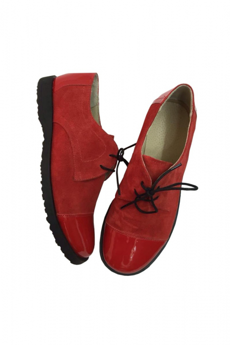 Pantofi din piele Oxford Pam Red [2]