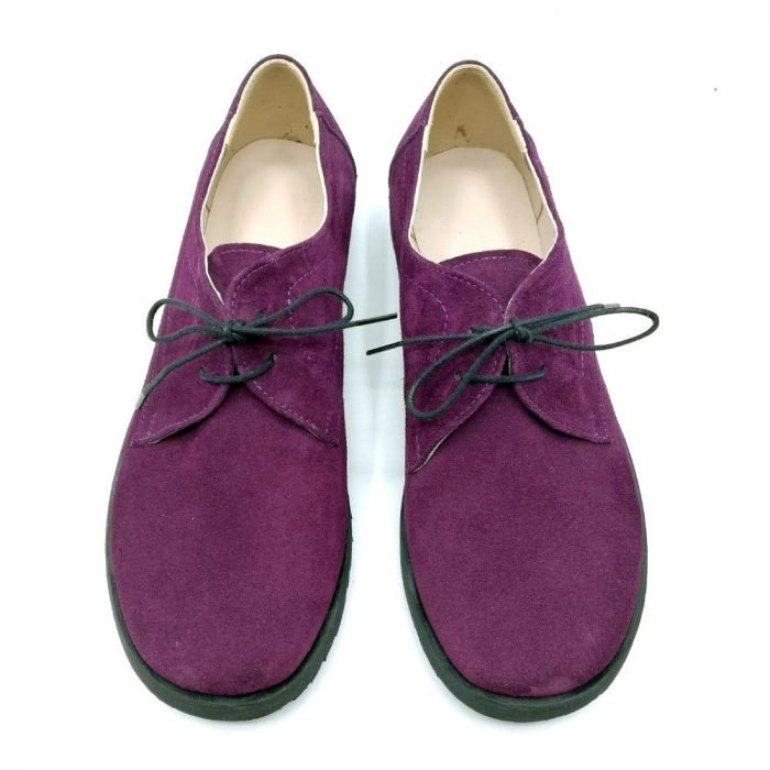 Pantofi din piele intoarsa Oxford Pax Purple [3]