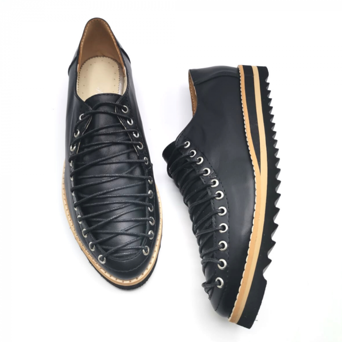 Pantofi oxford din piele naturala Astro Black, 36 [2]