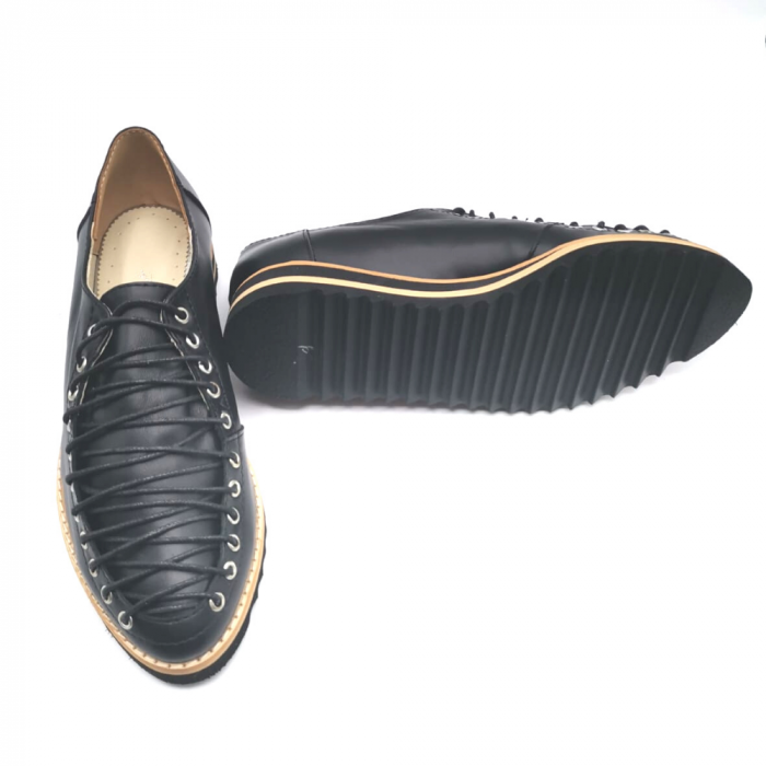 Pantofi oxford din piele naturala Astro Black, 36 [4]