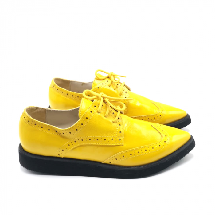 Pantofi oxford din piele naturala Guia Yellow extralight [1]