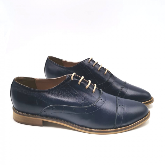 Pantofi oxford din piele naturala Hector Navy, 40 [1]