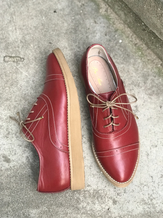 Pantofi oxford din piele naturala Hector Persian Red [4]