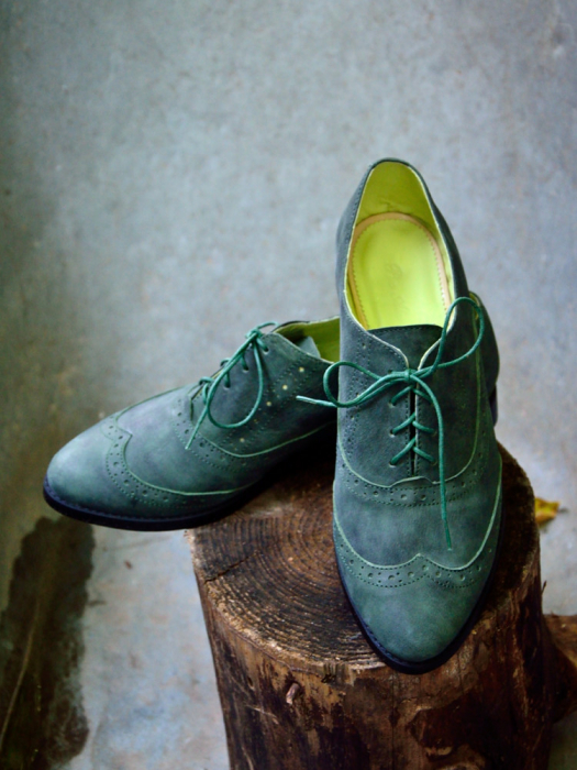 Pantofi oxford din piele naturala Hector Green, 39 [4]