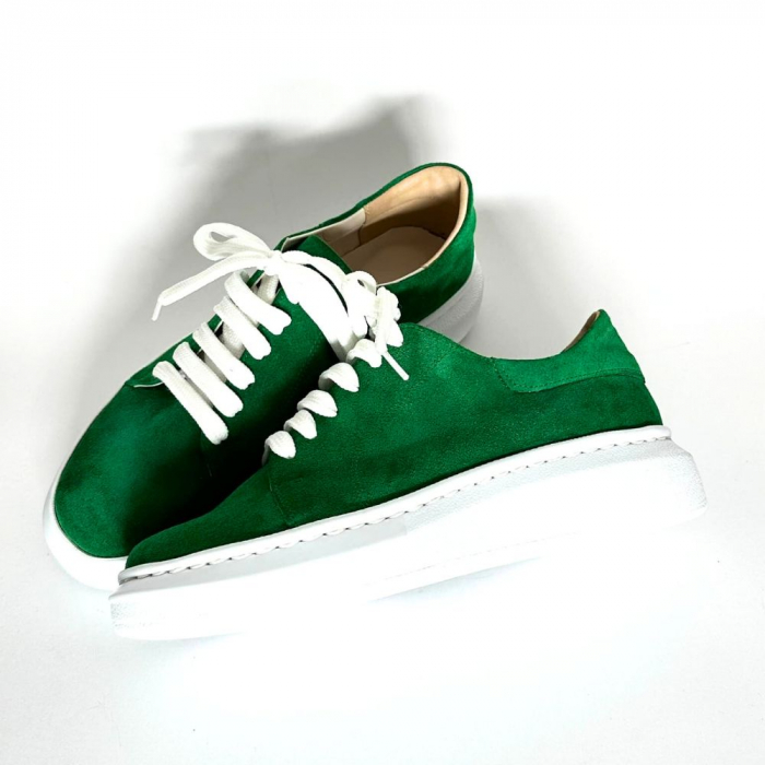 Pantofi sport dama din piele intoarsa cu talpa usoara Vale Green [3]
