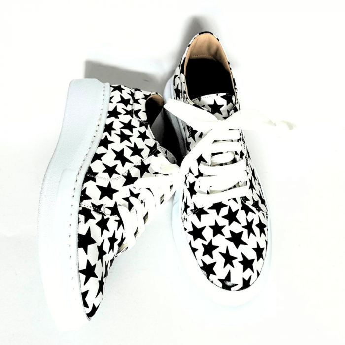 Pantofi sport dama din piele naturala cu talpa usoara Vale Stars [3]