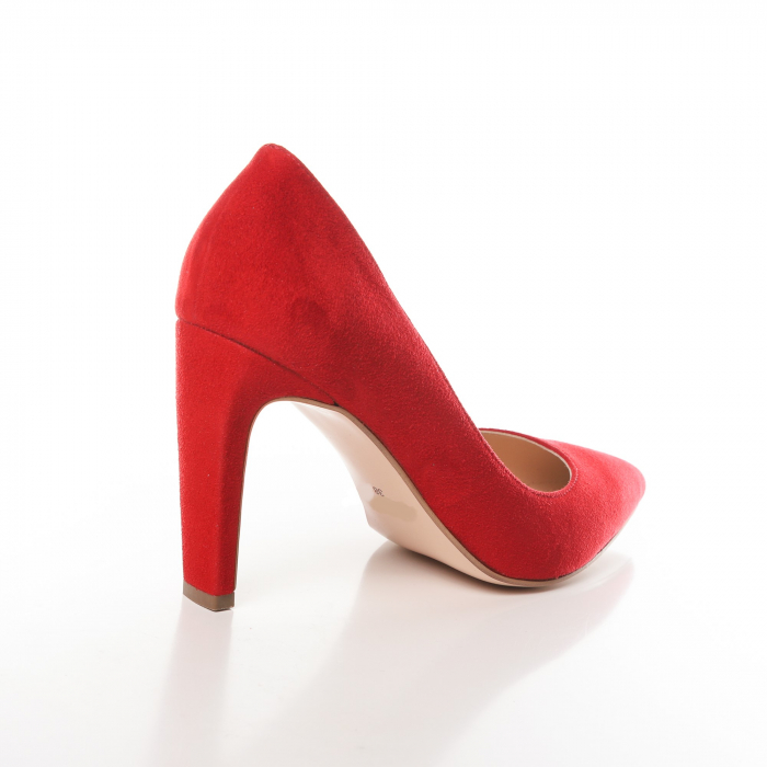 Pantofi stiletto rosii din piele intoarsa Briquette [3]