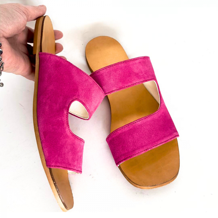 Papuci dama din piele naturala Lila Fucsia [4]