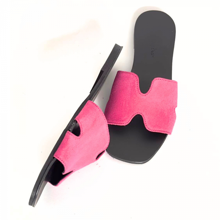 Papuci dama din piele naturala Mia Fucsia [5]