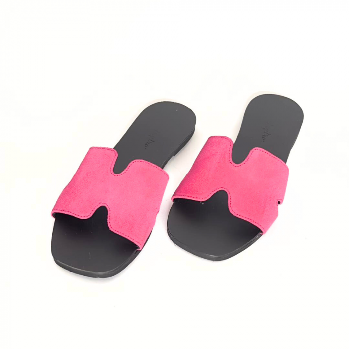 Papuci dama din piele naturala Mia Fucsia [4]