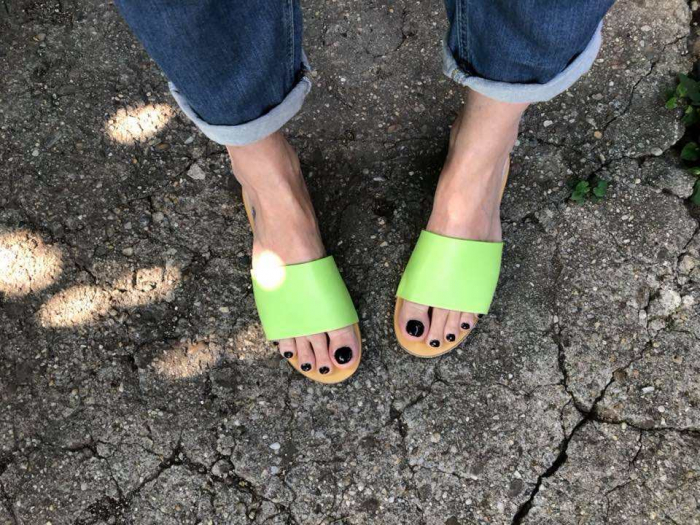 Papuci de dama din piele Elisa Green, 38 [4]