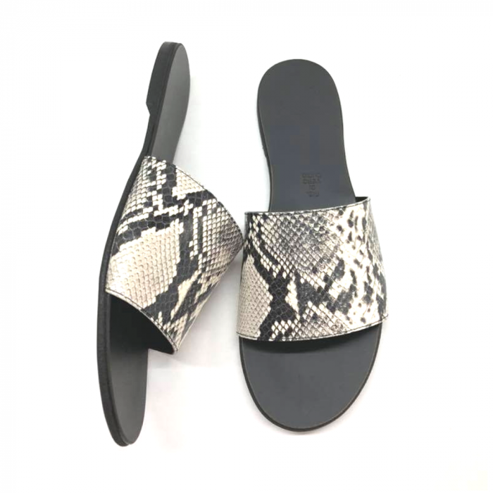 Papuci de dama din piele Elisa Snake Print [3]