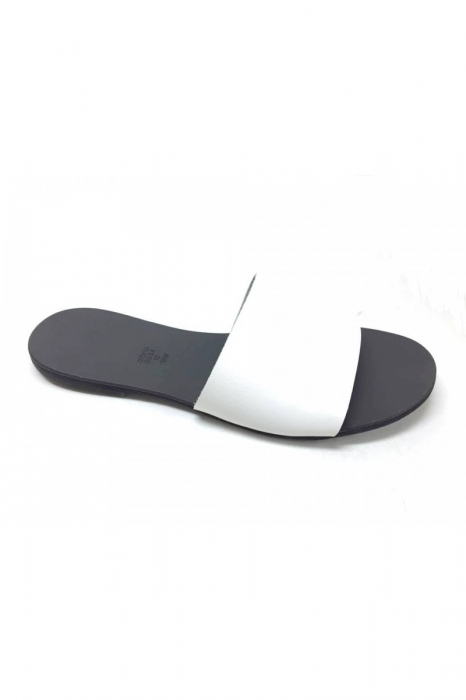 Papuci de dama din piele White Elisa, 39 si 40 [2]