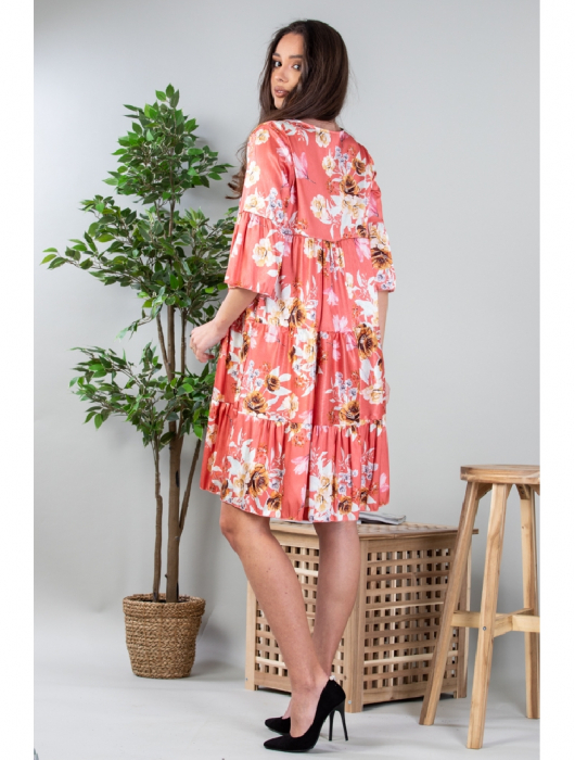 Rochie lejera cu imprimeu floral Coral Yvesse [3]