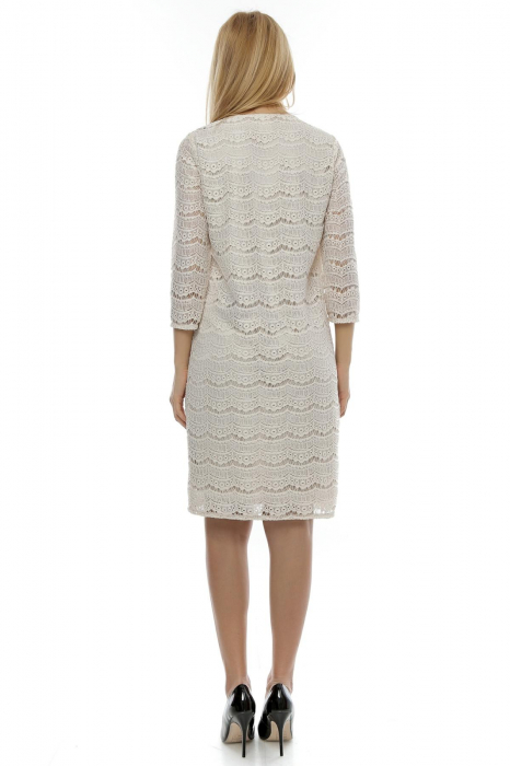 Rochie dama din dantela bej RO154 [2]