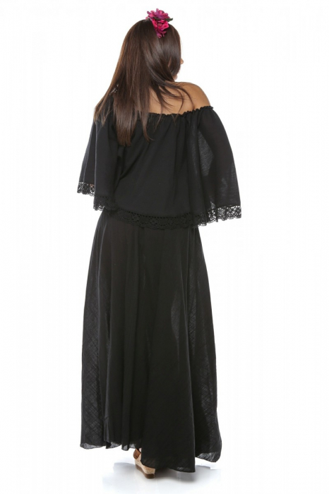 Rochie dama din panza topita Fluture Negru [2]