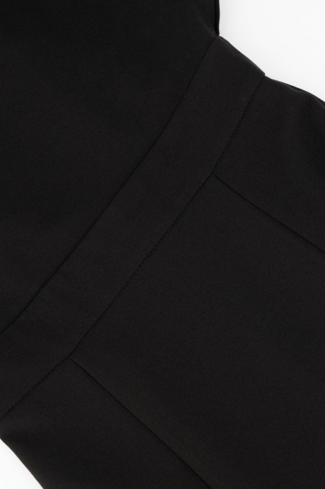 Rochie eleganta midi neagra, cu spatele gol si maneci cazute Diva [5]