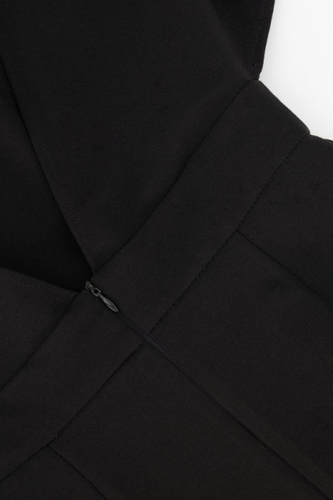 Rochie eleganta midi neagra, cu spatele gol si maneci cazute Diva [4]