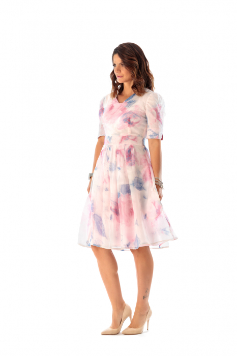Rochie eleganta din organza cu imprimeu floral, You [3]