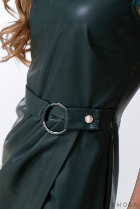 Rochie petrecuta din piele ecologica Clarita [6]