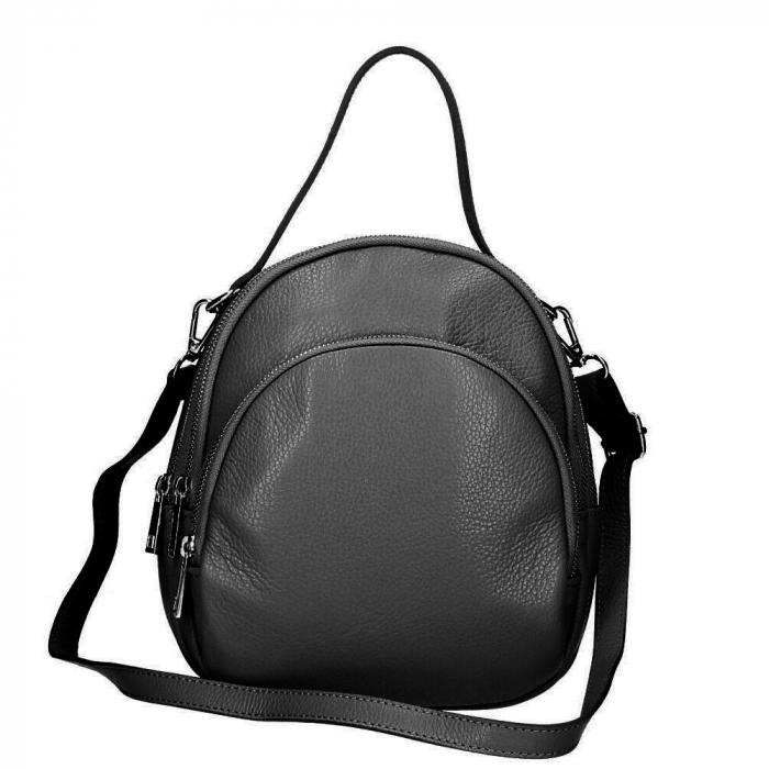 Rucsac din piele naturala neagra Zoella [2]