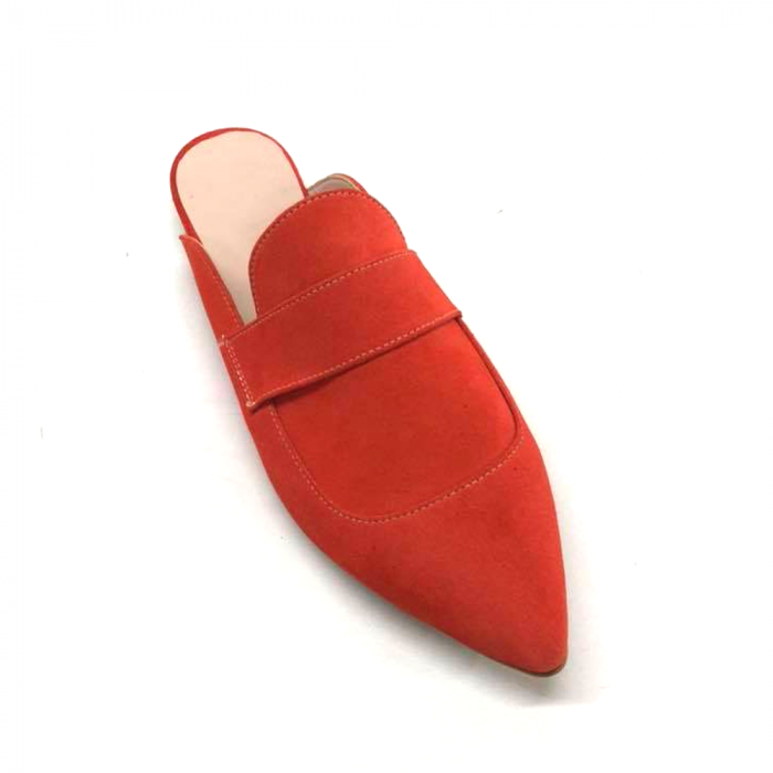 Saboti dama din piele intoarsa Serena Red [3]