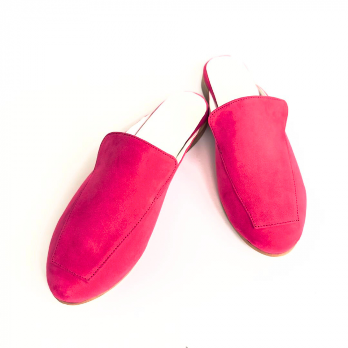 Saboti dama din piele naturala Fucsia Ivon [4]