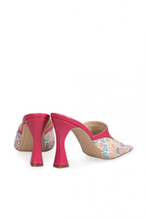 Saboti dama Mihai Albu din piele naturala Coral Frenzy Pink [3]