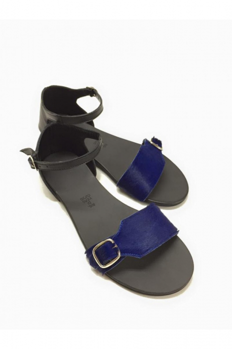 Sandale de dama din piele Ada Pony Blue [4]