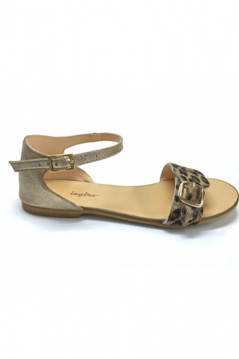 Sandale de dama din piele Ada Pony Print [2]