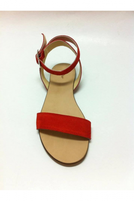 Sandale de dama din piele bareta Red [3]