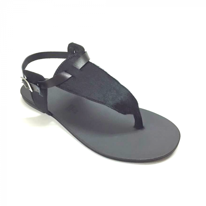 Sandale de dama din piele Black Pony [2]