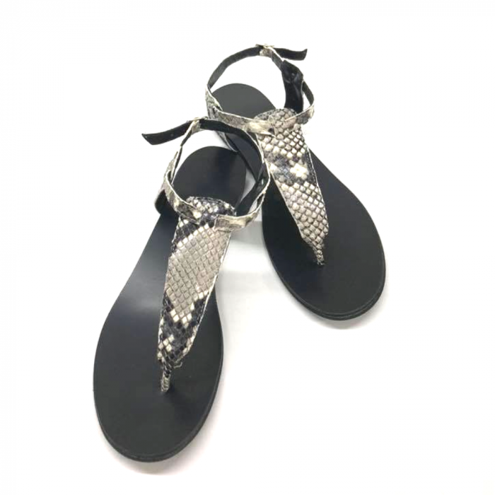 Sandale de dama din piele naturala Snake Print [3]