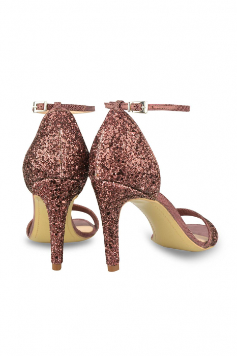 Sandale Mihai Albu din piele Burgundy Glitter [2]
