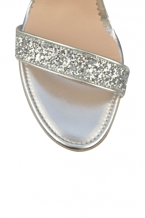 Sandale Mihai Albu din piele High Silver Glitter [4]