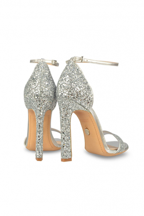 Sandale Mihai Albu din piele High Silver Glitter [3]