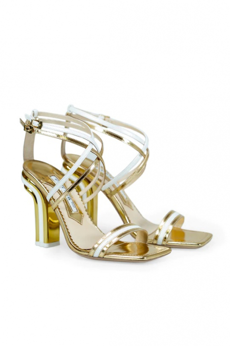 Sandale Mihai Albu din piele naturala Sand Gold [2]