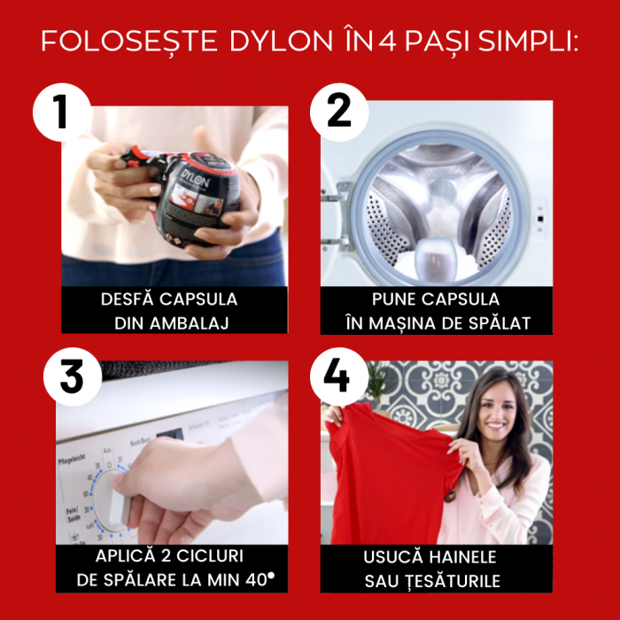 Vopsea de haine Dylon Plum Red [3]