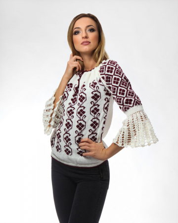 IE tricotata cu model floral si maneci lungi Onibon, M [1]