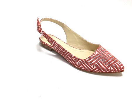 Balerini - Balerini decupati din piele Lia Red Pattern